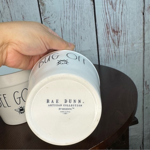 RAE DUN 4 piece set ceramics planters 3 planters and a tray perfect for herbs - Picture 11 of 16